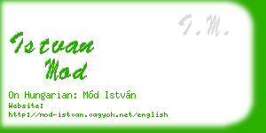 istvan mod business card