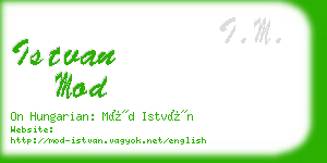 istvan mod business card
